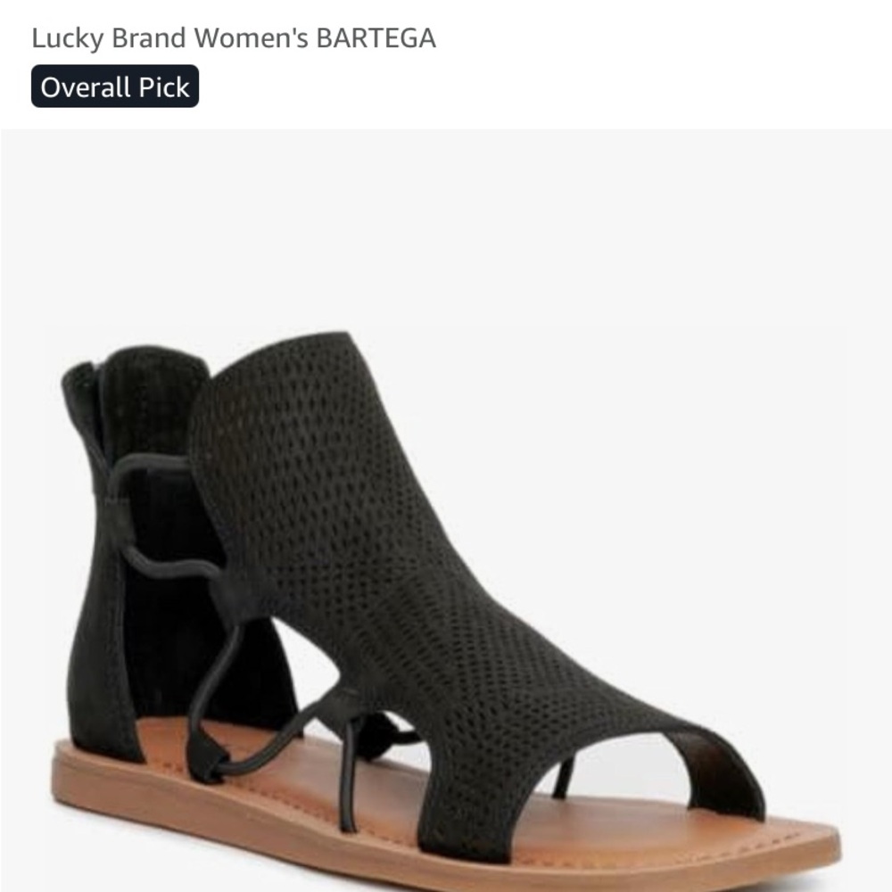 NWT & BOX 📦 LUCKY 🍀 BRAND  black gladiator sandals